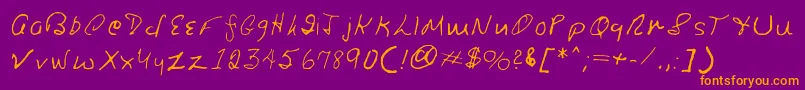 Ronsfont Font – Orange Fonts on Purple Background