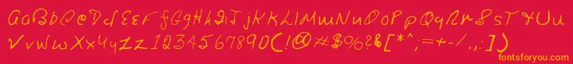 Шрифт Ronsfont – оранжевые шрифты на красном фоне