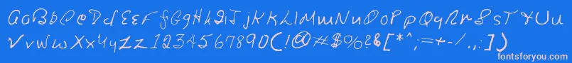 Шрифт Ronsfont – розовые шрифты на синем фоне