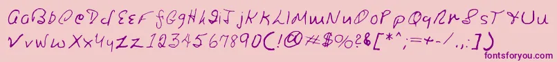 Ronsfont Font – Purple Fonts on Pink Background