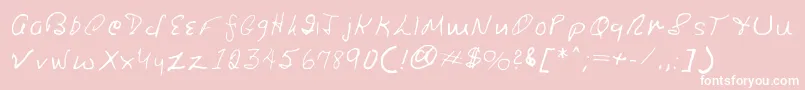 フォントRonsfont – ピンクの背景に白い文字
