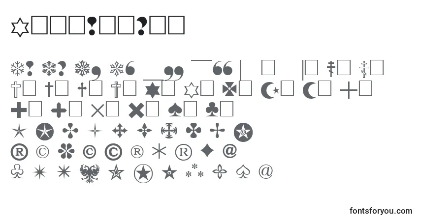 Pigraphbtt-fontti – aakkoset, numerot, erikoismerkit