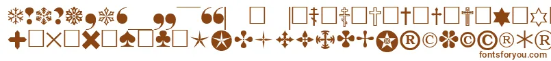 フォントPigraphbtt – 白い背景に茶色のフォント