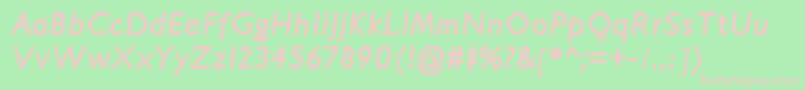 JillicanhvItalic Font – Pink Fonts on Green Background