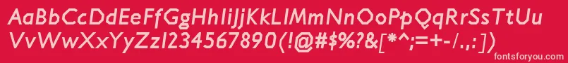 JillicanhvItalic Font – Pink Fonts on Red Background