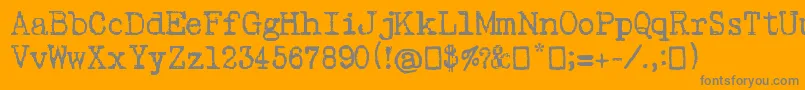 Psacstroj Font – Gray Fonts on Orange Background