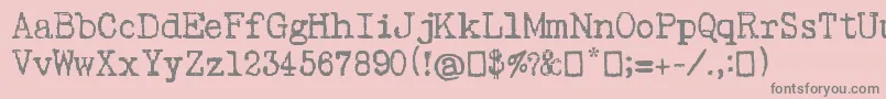 Psacstroj Font – Gray Fonts on Pink Background