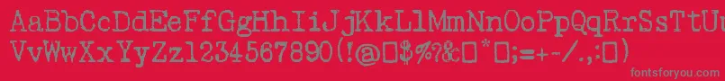 Psacstroj Font – Gray Fonts on Red Background