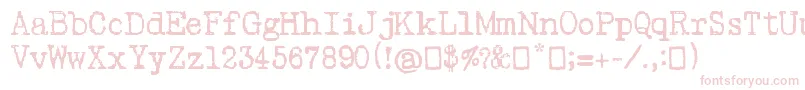 Psacstroj-Schriftart – Rosa Schriften auf weißem Hintergrund