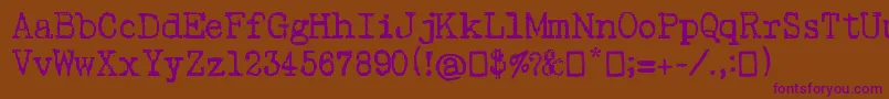 Psacstroj Font – Purple Fonts on Brown Background