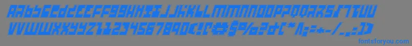 Ufohunterai Font – Blue Fonts on Gray Background