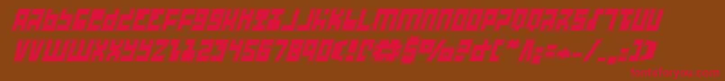 Ufohunterai Font – Red Fonts on Brown Background