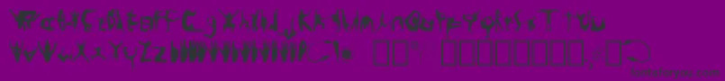 フォントSilhoutte – 紫の背景に黒い文字