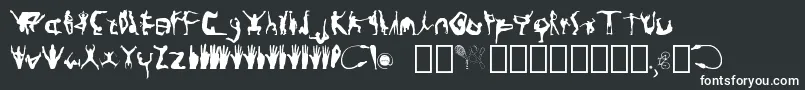 Silhoutte-fontti – valkoiset fontit mustalla taustalla