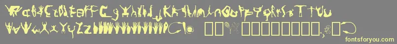 Silhoutte-Schriftart – Gelbe Schriften auf grauem Hintergrund