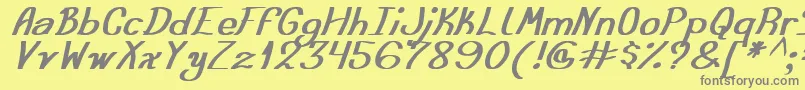 AusteraSimpleTfbフォントについての詳細 フォントAusteraSimpleTfb – 黄色の背景に灰色の文字