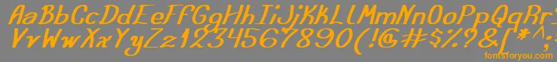 AusteraSimpleTfb Font – Orange Fonts on Gray Background