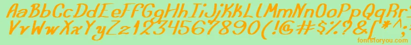 Saiba mais sobre a fonte AusteraSimpleTfb Fonte AusteraSimpleTfb – fontes laranjas em um fundo verde