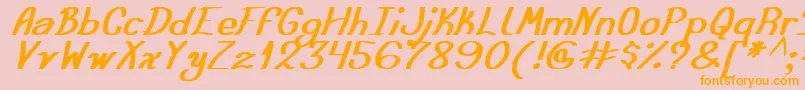 fuente AusteraSimpleTfb – Fuentes Naranjas Sobre Fondo Rosa