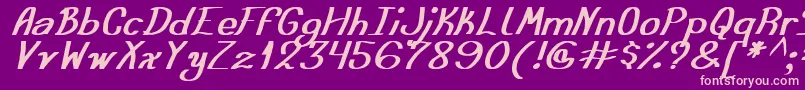 AusteraSimpleTfb Font – Pink Fonts on Purple Background