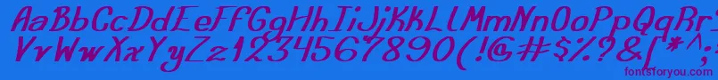 AusteraSimpleTfb Font – Purple Fonts on Blue Background