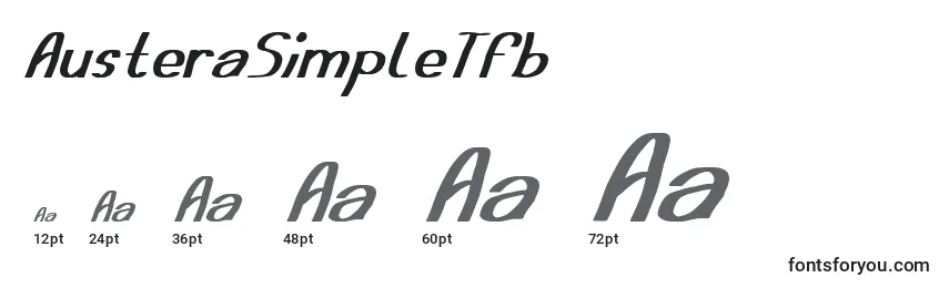 Größen der Schriftart AusteraSimpleTfb