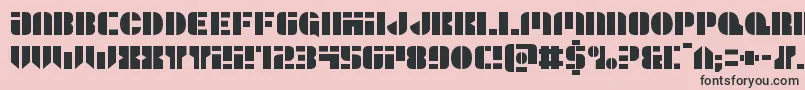 フォントLeaguewars – ピンクの背景に黒い文字