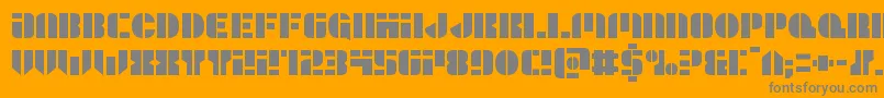 Leaguewars Font – Gray Fonts on Orange Background