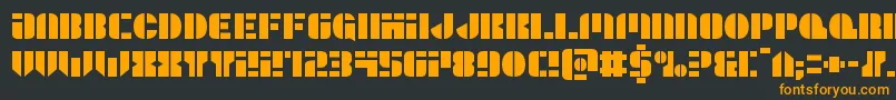 Leaguewars Font – Orange Fonts on Black Background