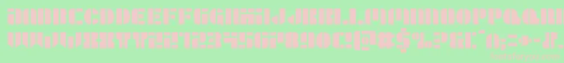 Leaguewars Font – Pink Fonts on Green Background