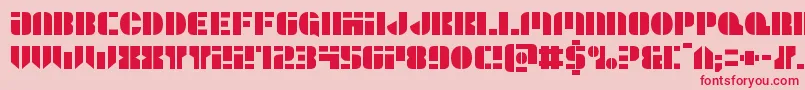 Leaguewars Font – Red Fonts on Pink Background