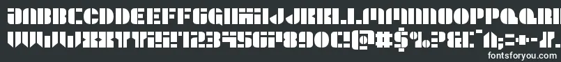 Шрифт Leaguewars – белые шрифты на чёрном фоне