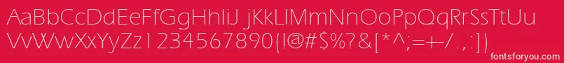 SpeedoLightSsiExtraLight Font – Pink Fonts on Red Background