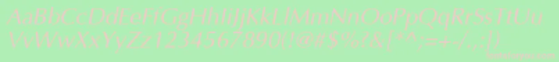 AgoptcI Font – Pink Fonts on Green Background