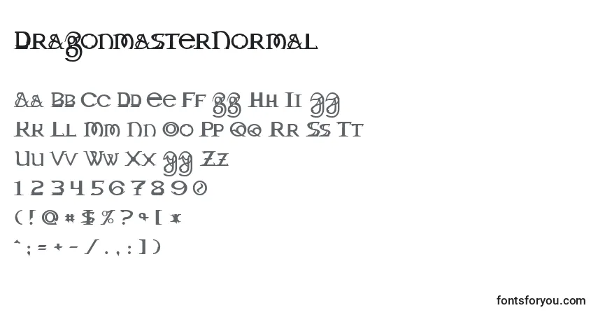 Шрифт DragonmasterNormal – алфавит, цифры, специальные символы