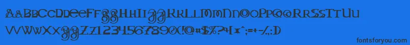 DragonmasterNormal Font – Black Fonts on Blue Background