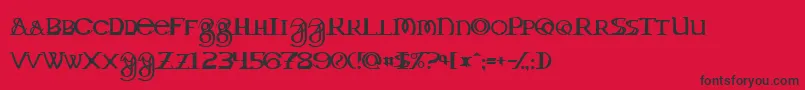 DragonmasterNormal Font – Black Fonts on Red Background