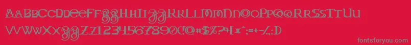 DragonmasterNormal Font – Gray Fonts on Red Background