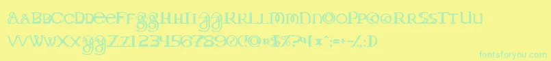 DragonmasterNormal Font – Green Fonts on Yellow Background