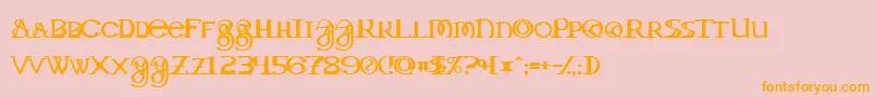DragonmasterNormal Font – Orange Fonts on Pink Background