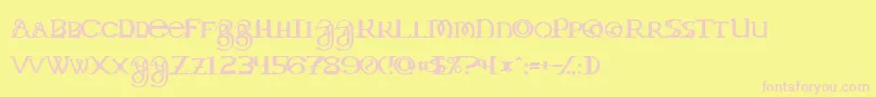 DragonmasterNormal Font – Pink Fonts on Yellow Background
