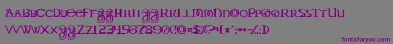 Czcionka DragonmasterNormal – fioletowe czcionki na szarym tle