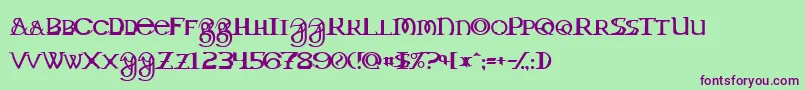 DragonmasterNormal Font – Purple Fonts on Green Background