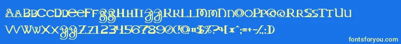 DragonmasterNormal Font – Yellow Fonts on Blue Background