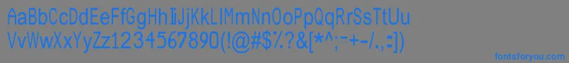 フォントJuliasoftSpecialFontN3 – 灰色の背景に青い文字