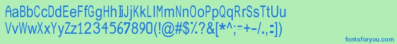 JuliasoftSpecialFontN3 Font – Blue Fonts on Green Background