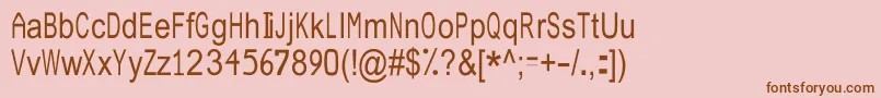 JuliasoftSpecialFontN3 Font – Brown Fonts on Pink Background