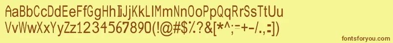 Шрифт JuliasoftSpecialFontN3 – коричневые шрифты на жёлтом фоне