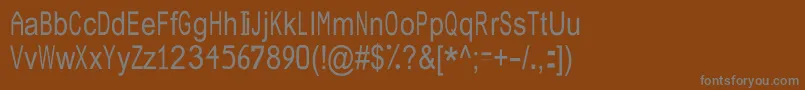 JuliasoftSpecialFontN3-Schriftart – Graue Schriften auf braunem Hintergrund