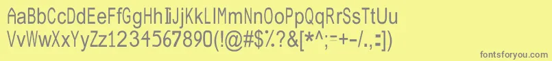 JuliasoftSpecialFontN3 Font – Gray Fonts on Yellow Background